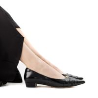 Чёрные туфли лодочки Respect Premium 1517-1