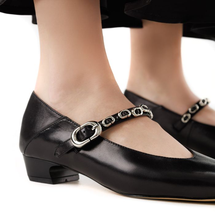 Чёрные туфли лодочки Respect Premium 2858-2