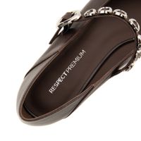 Respect Premium қоңыр, биік өкшелі туфлилері 2858-2C