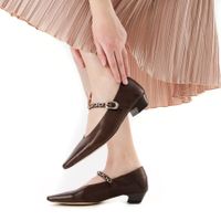 Respect Premium қоңыр, биік өкшелі туфлилері 2858-2C