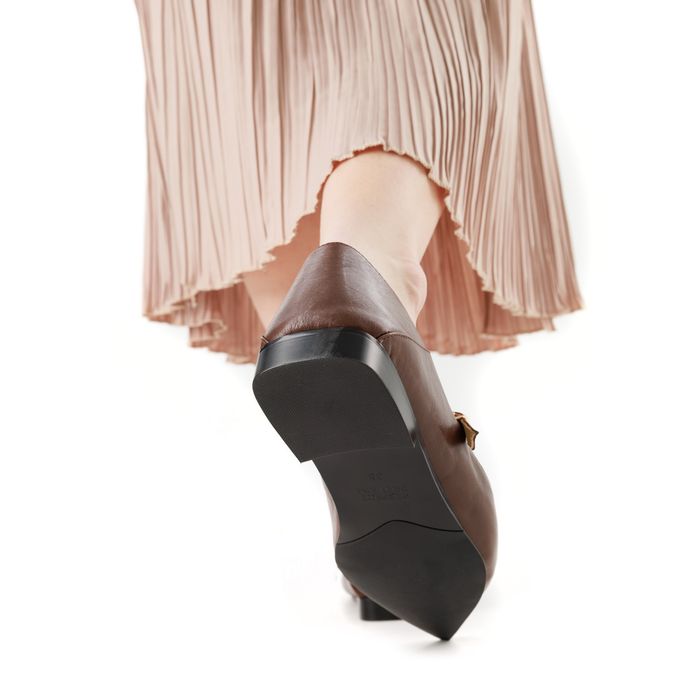 Коричневые туфли лодочки Respect Premium 2501-8B