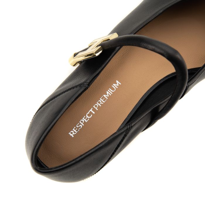 Respect Premium қара, биік өкшелі туфлилері 6596-1