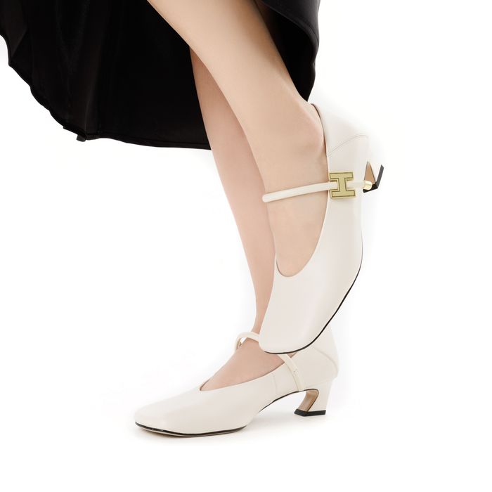 Respect Premium ақ биік өкшелі туфлілері 6596-1W