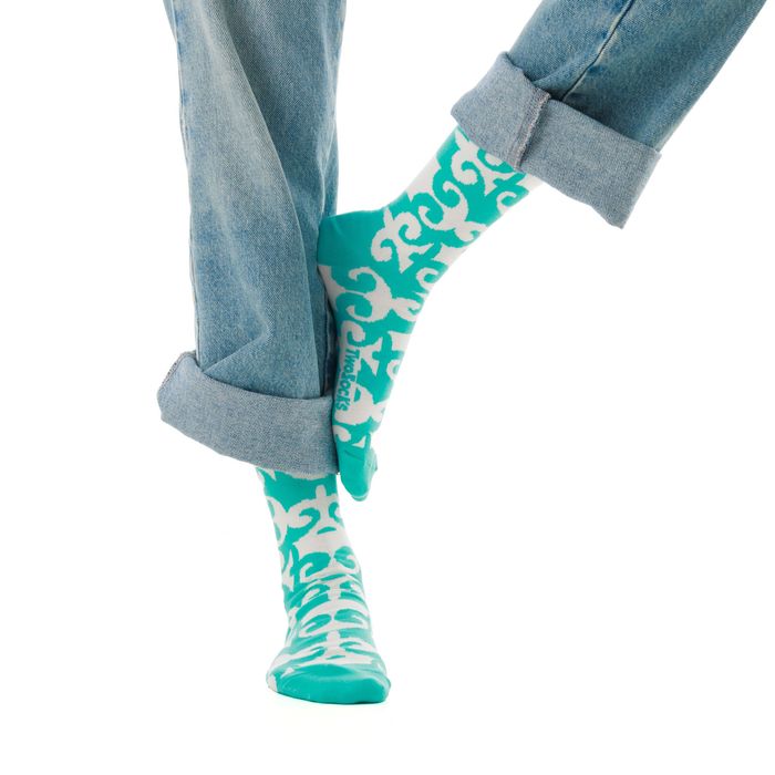 TWO SOCKS көгілдір шұлықтары A0001