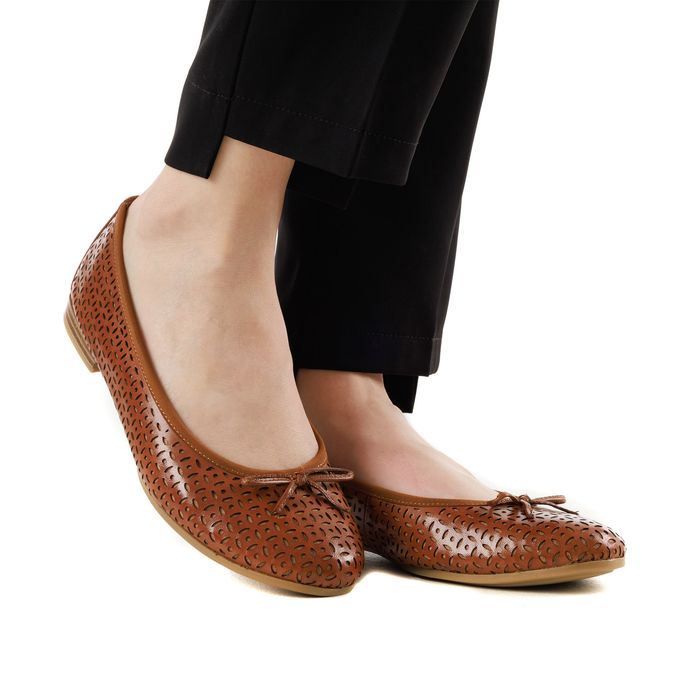 Коричневые балетки Tamaris 1-22116-41-446/202