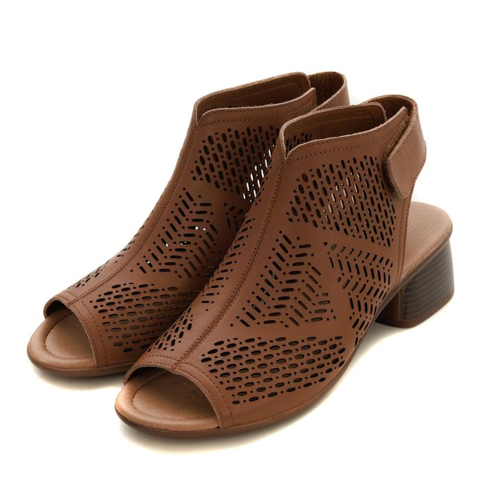 Audienz ашық өкшелі және ашық тұмсықты қоңыр түсті туфлиі EA025-105