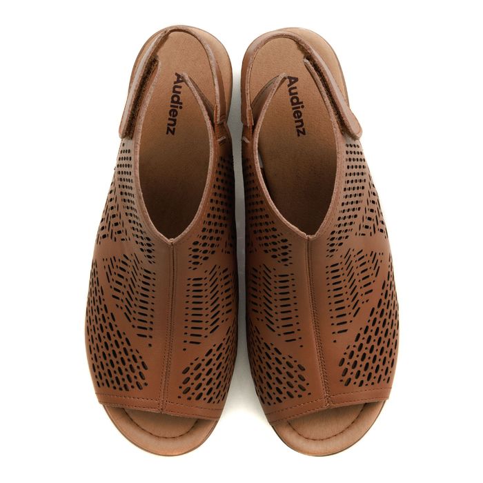 Audienz ашық өкшелі және ашық тұмсықты қоңыр түсті туфлиі EA025-105