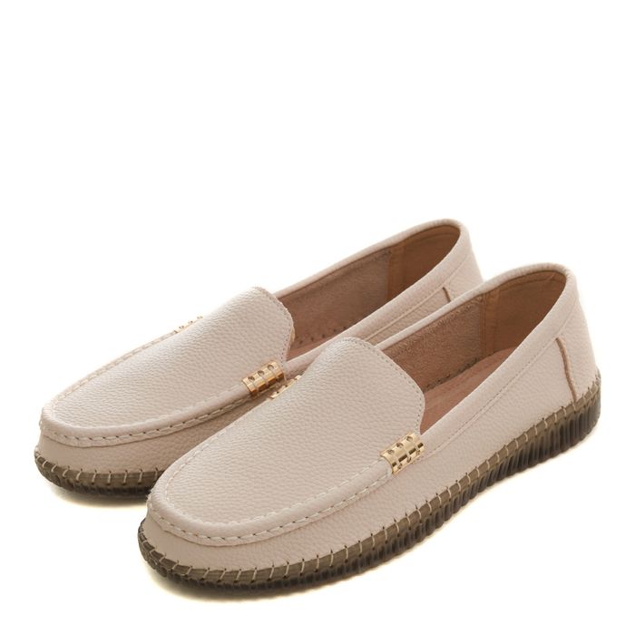 Бежевые мокасины HA706-012