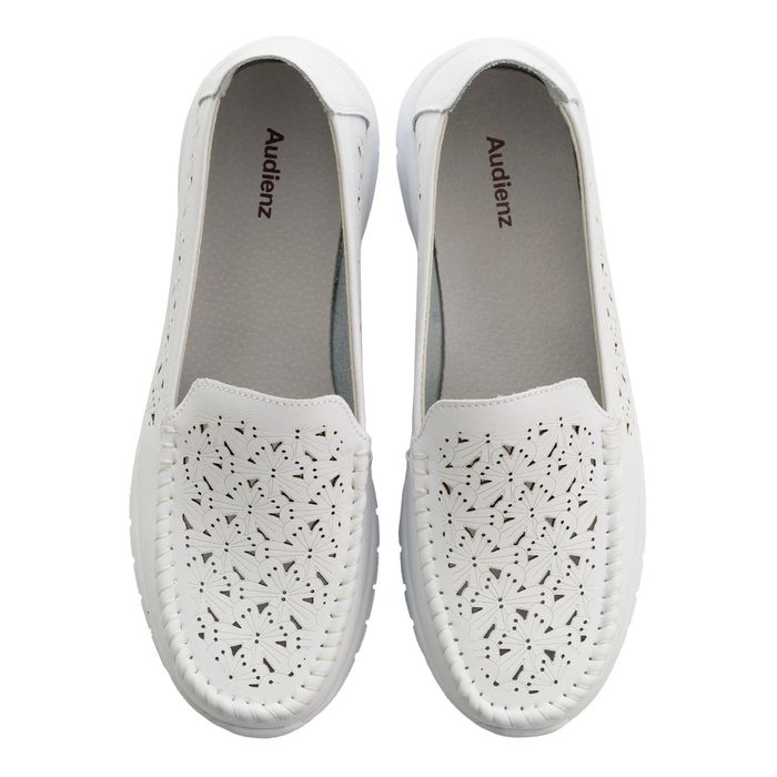 Белые мокасины MU467-011