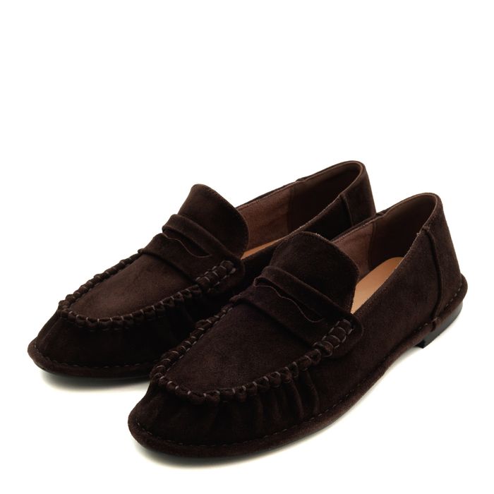 Коричневые лоферы NU1066-012