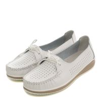 Белые мокасины P191-091