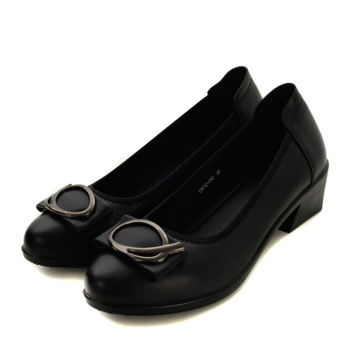 Audienz қара биік өкшелі туфлилері CV012-010_Audienz