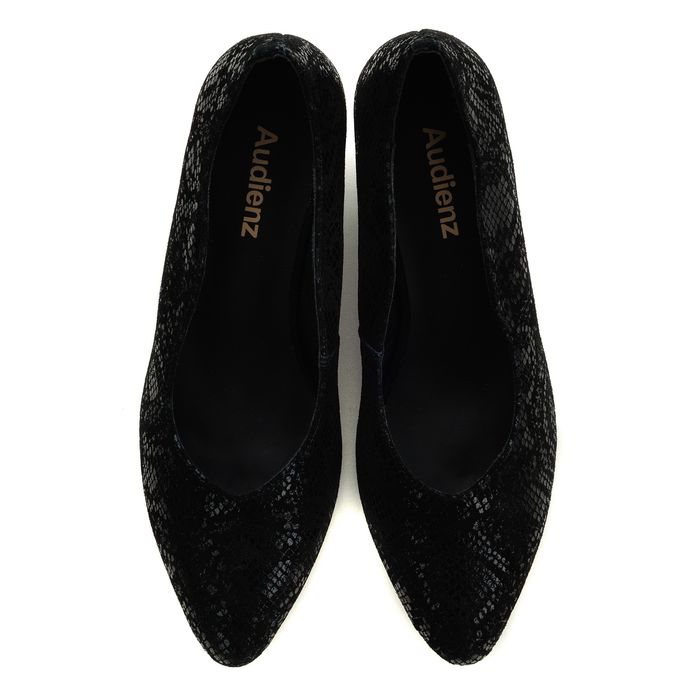Audienz қара биік өкшелі туфлилері 105864-5