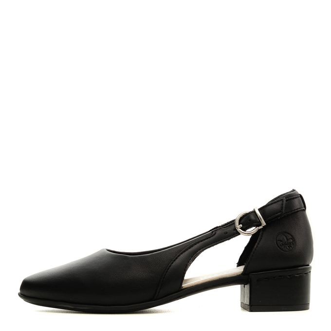 Туфли ашық табанмен қара