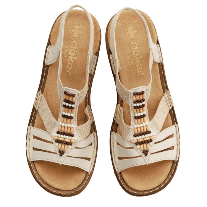 Бежевые босоножки 60851-60