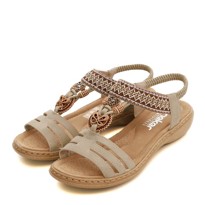 Бежевые босоножки 61855-62