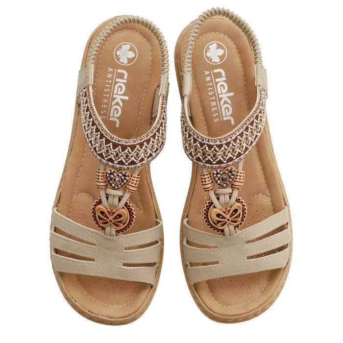 Бежевые босоножки 61855-62