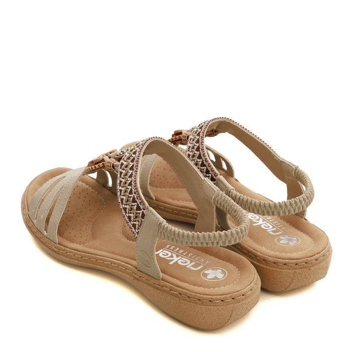 Бежевые босоножки 61855-62