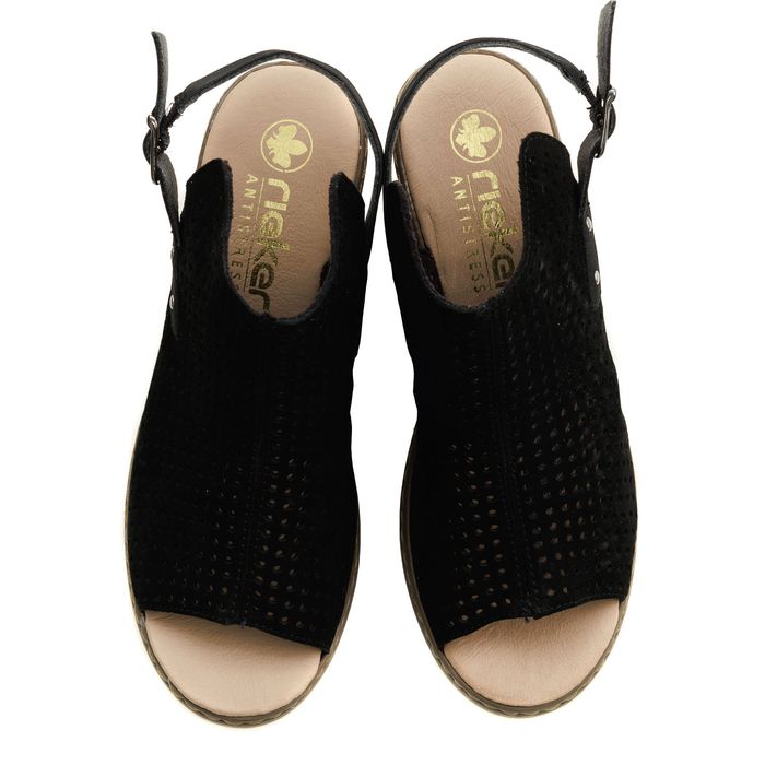 Чёрные босоножки V0590-01