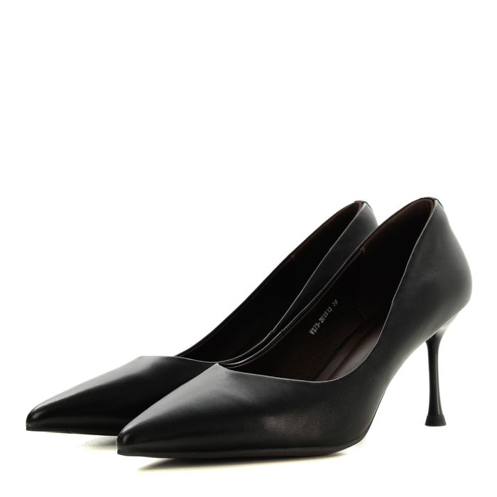 Respect Premium қара биік өкшелі туфлилері VS75-201513