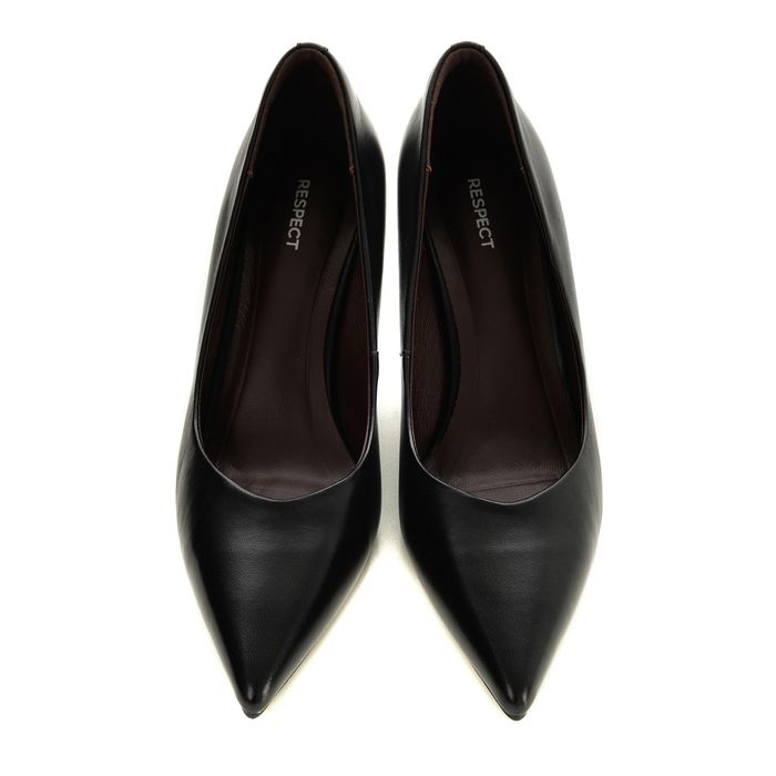 Respect Premium қара биік өкшелі туфлилері VS75-201513